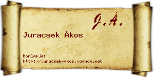 Juracsek Ákos névjegykártya