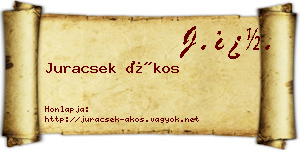 Juracsek Ákos névjegykártya